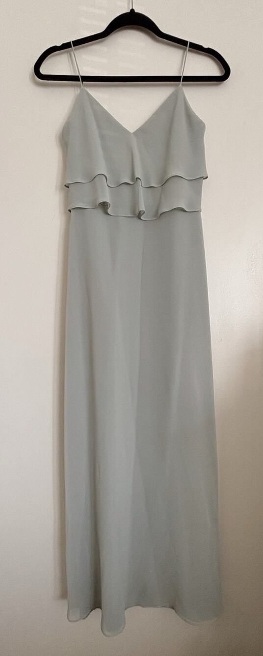 Light Blue Jenny Yoo Como Bridesmaid Chiffon Ruffle Tiered Dress 4